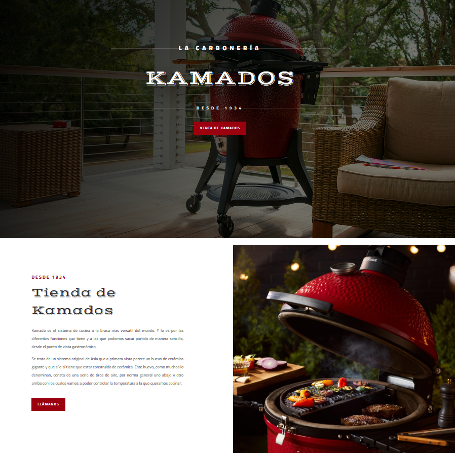 landing page comercial Kamados